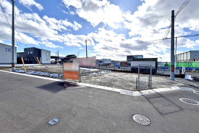 （現地写真）56坪超のゆとりある敷地！お好きなメーカーで納得のマイホーム♪