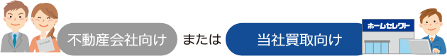 不動産会社向け または 当社買取向け