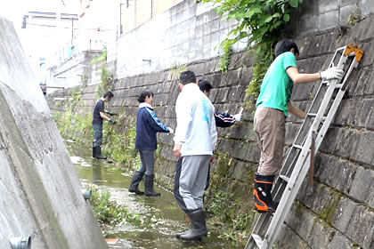 南光川清掃活動のお手伝い